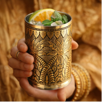 Stainless Steel Glass Golden